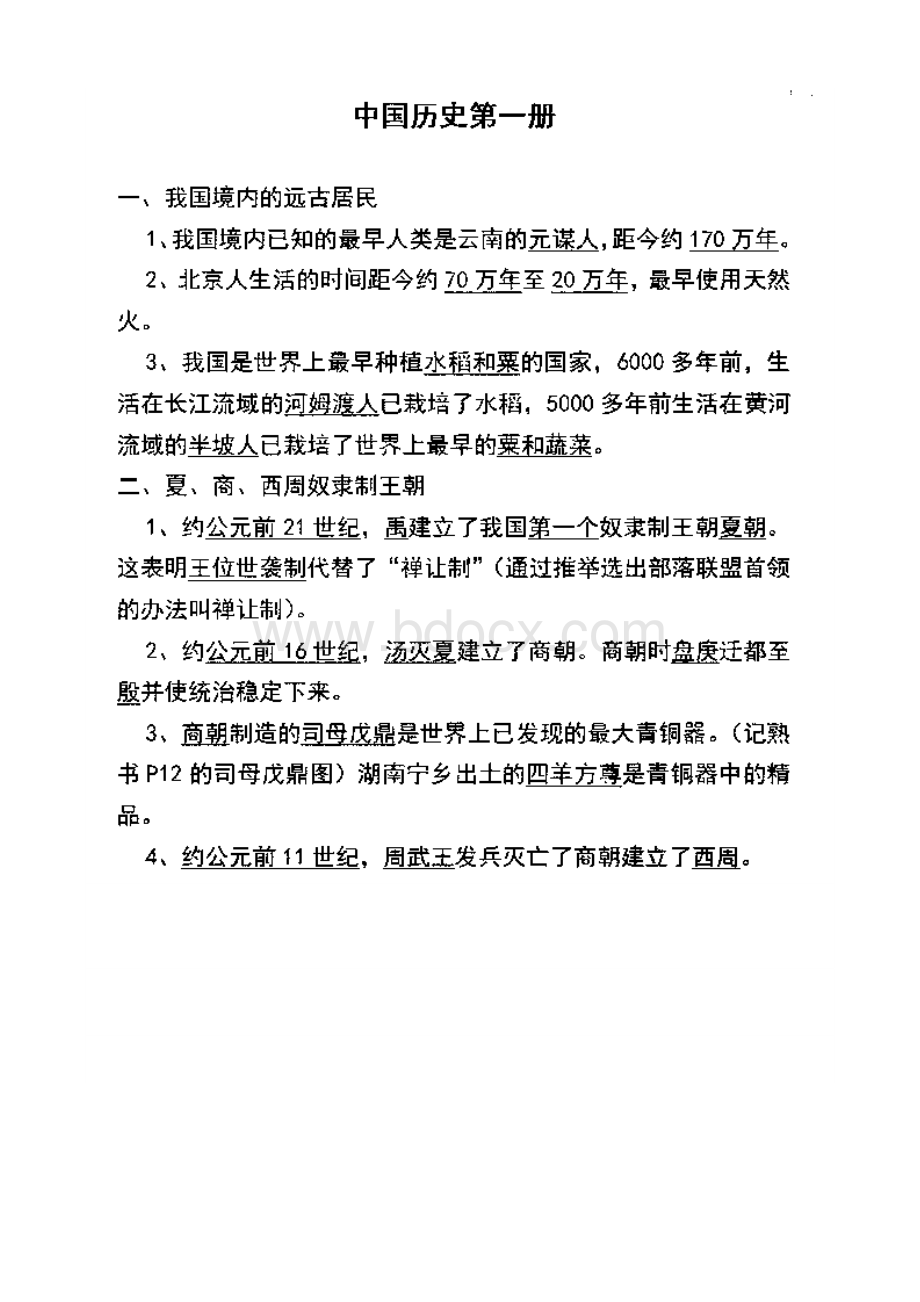 中考最新九年级历史复习提纲Word文档格式.doc_第2页