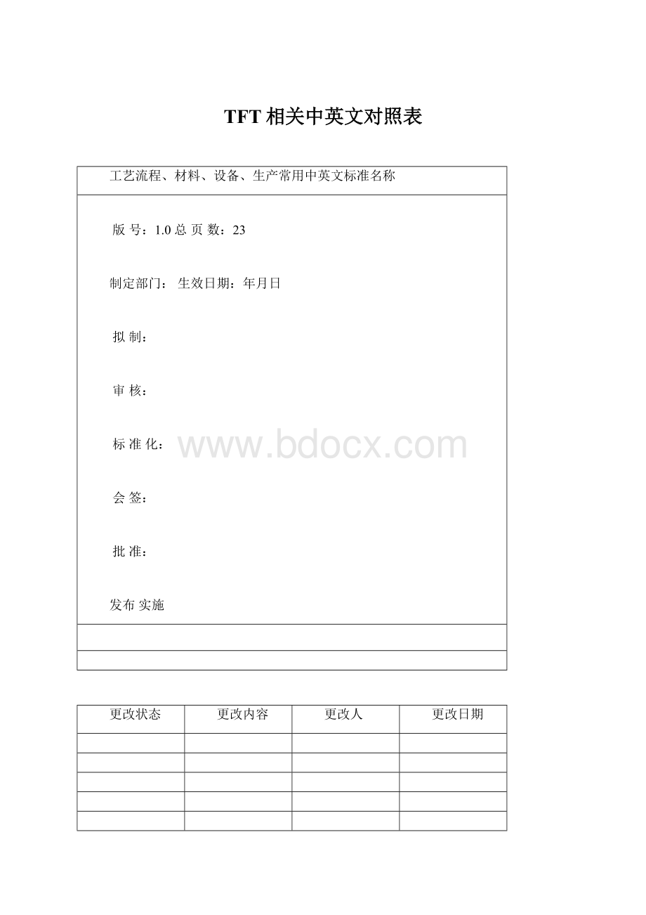 TFT相关中英文对照表.docx