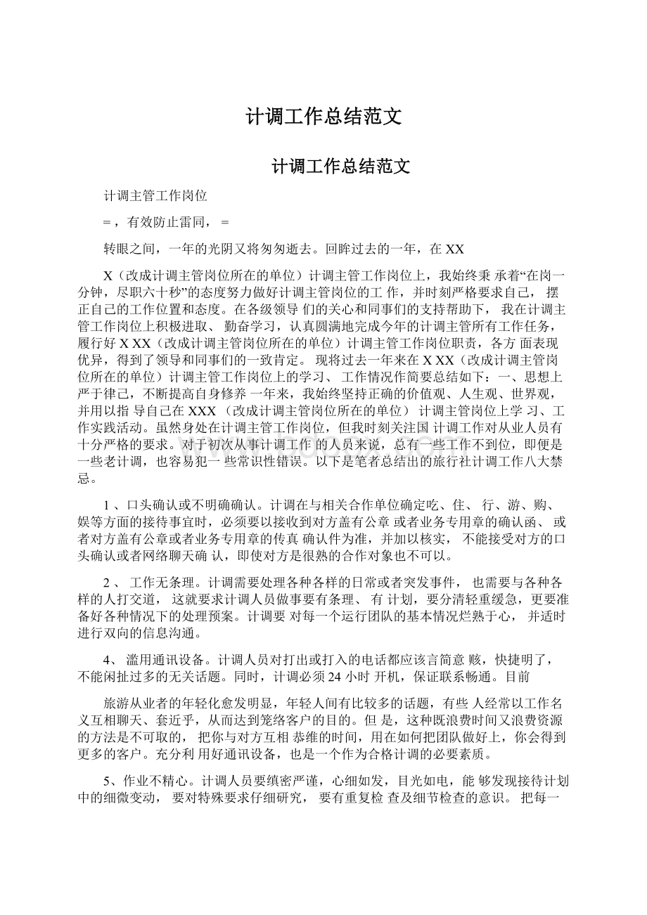 计调工作总结范文文档格式.docx