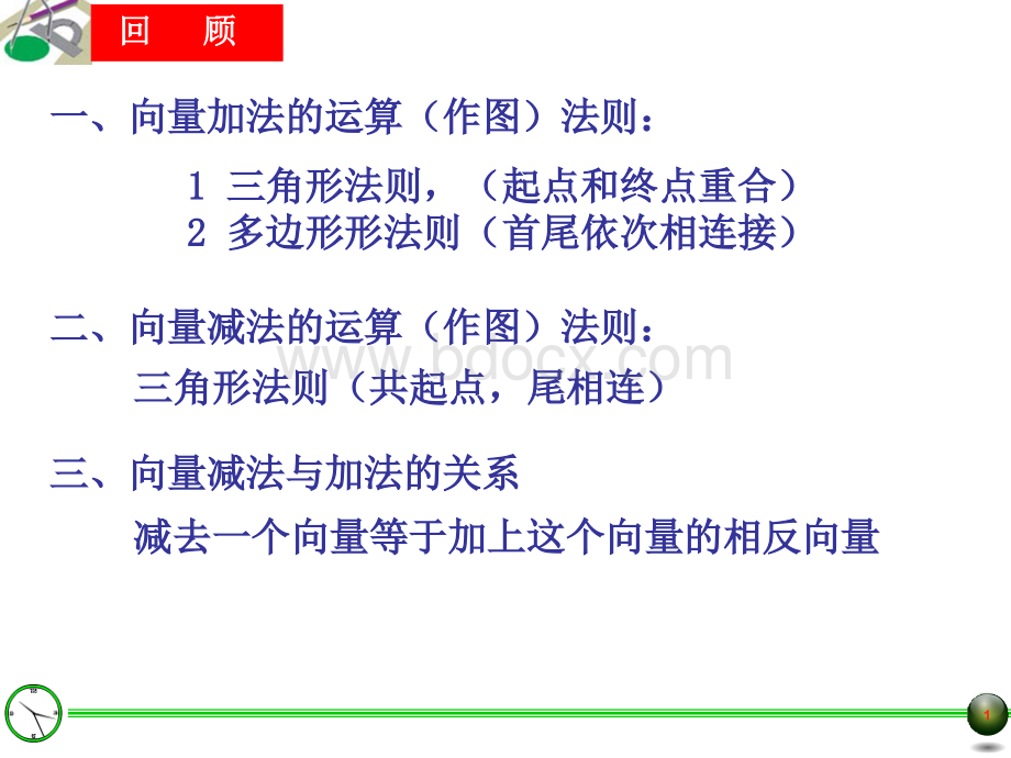 22.9平面向量的减法(二)PPT格式课件下载.ppt_第1页