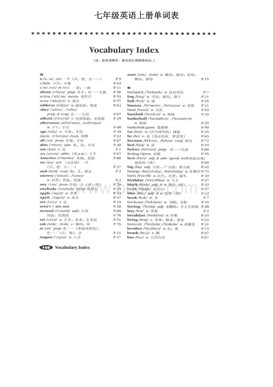 人教版初中英语单词表(按字母顺序).pdf_第1页