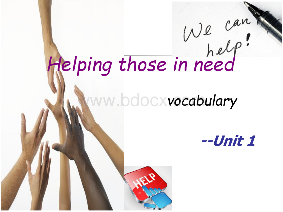 Unit1Helping-those-in-need--Words优质PPT.ppt