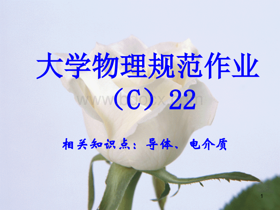 规范作业C22导体和电介质.ppt_第1页