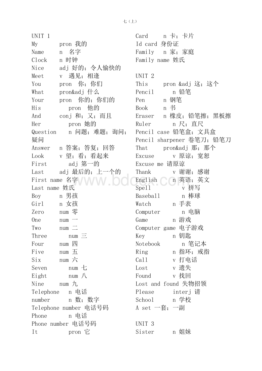 人教版初中三年英语单词汇总Word文档下载推荐.doc_第1页