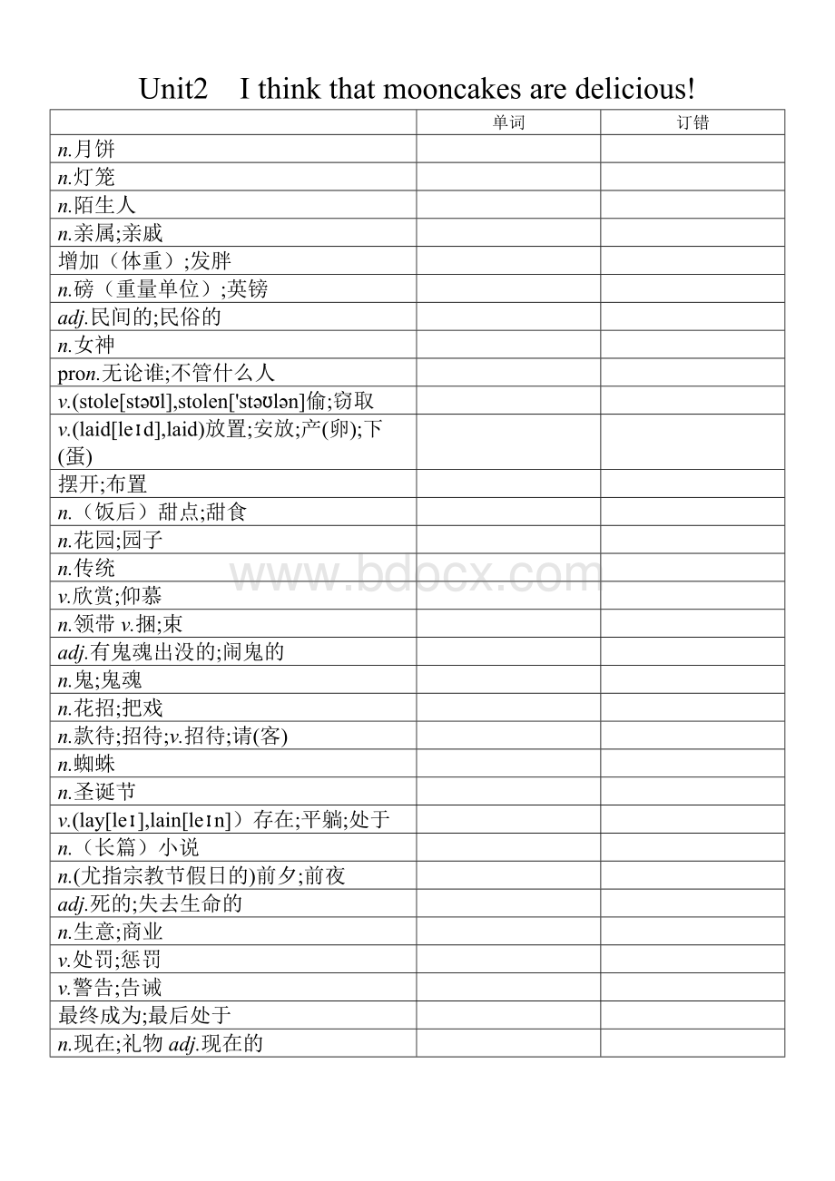 2017年人教版九年级英语单词默写表.doc_第3页