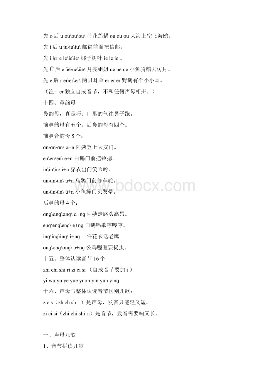 学习拼音字母口诀非常完整的Word文档下载推荐.docx_第3页