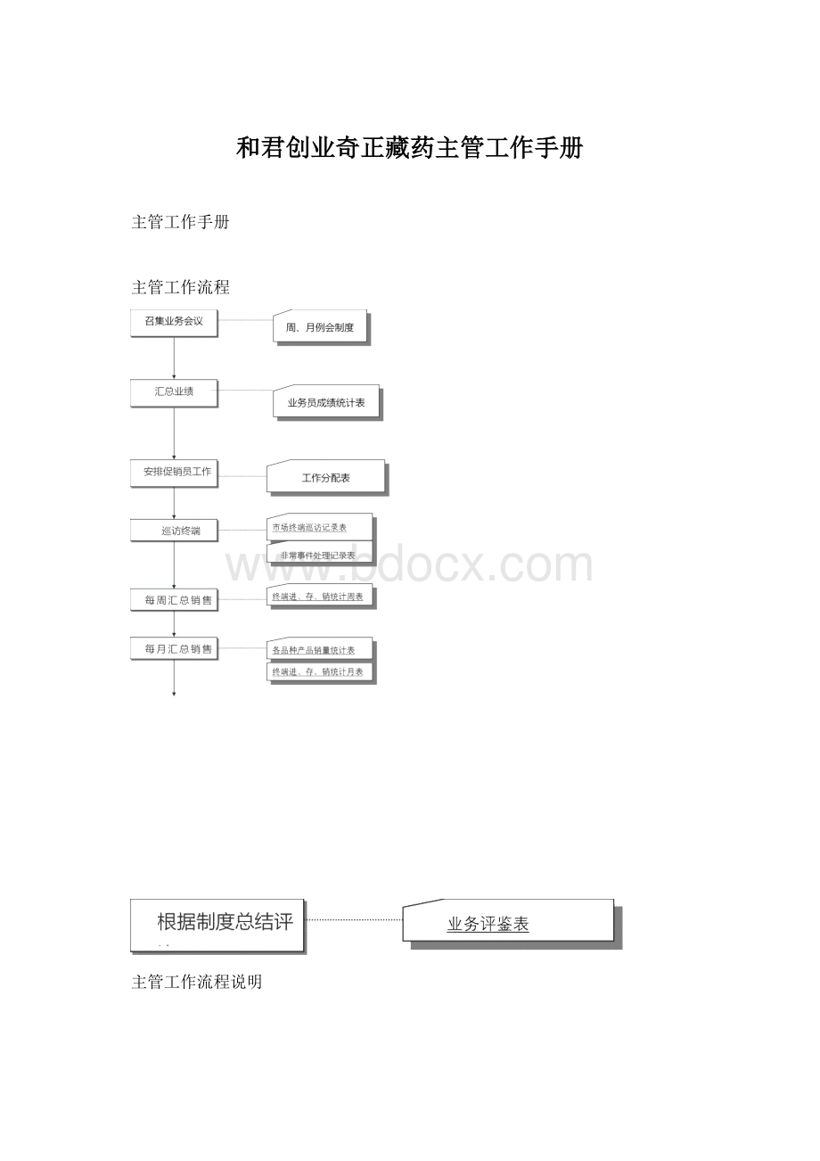 和君创业奇正藏药主管工作手册.docx