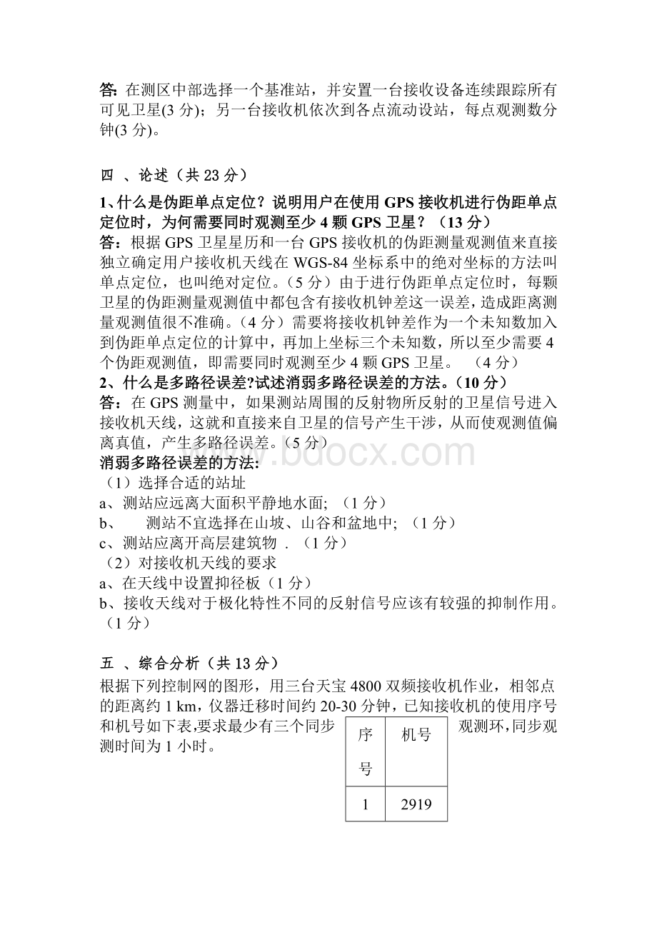 GPS期末考试试卷(两套含答案)文档格式.doc_第3页