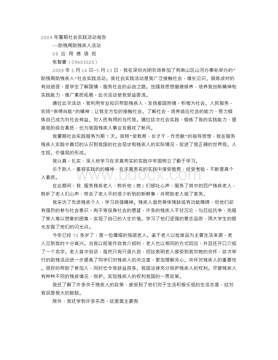 残联社会实践个人总结Word格式文档下载.doc