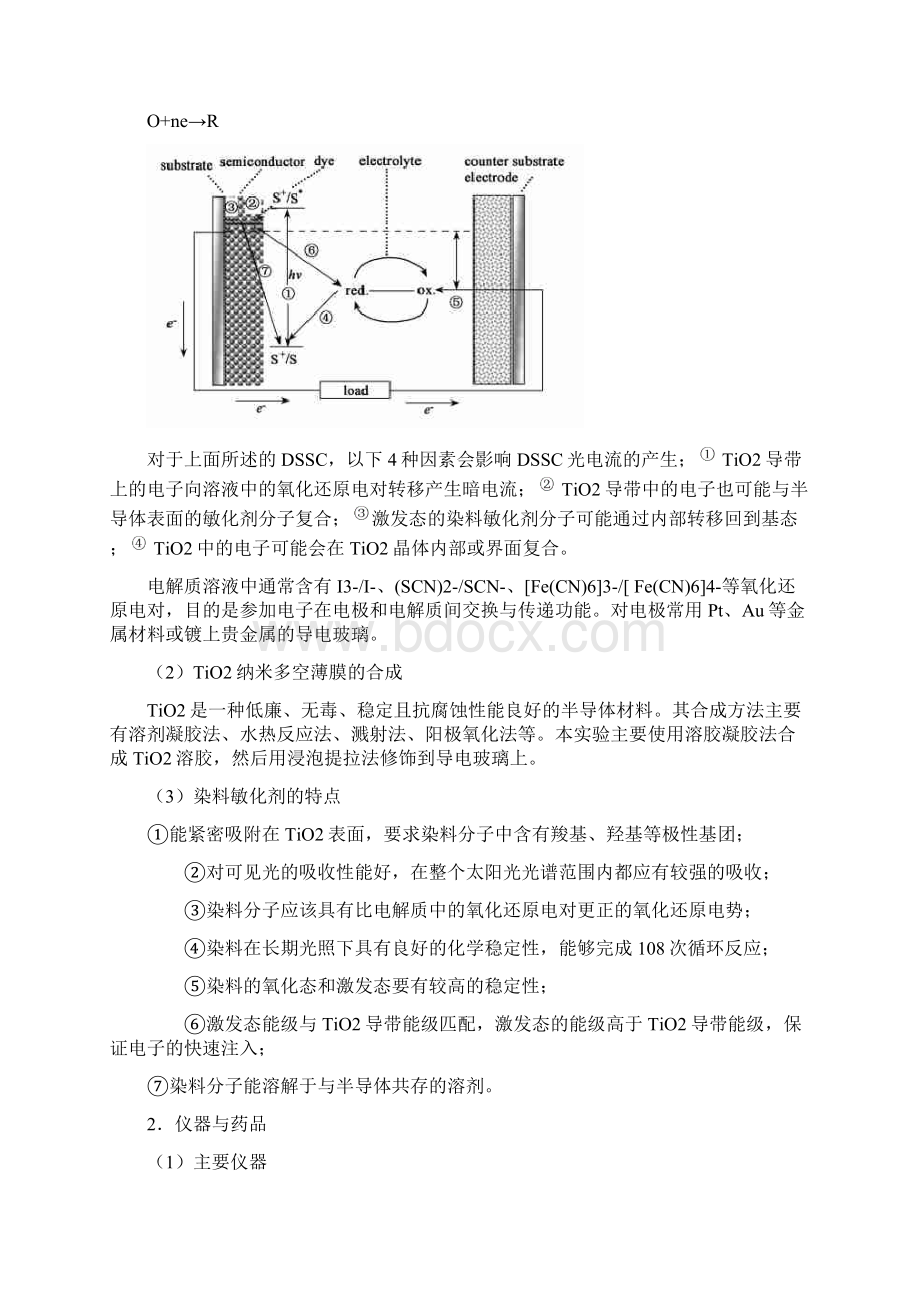 纳米二氧化钛太阳能电池的制备及其性能的测试实验报告汇编.docx_第3页