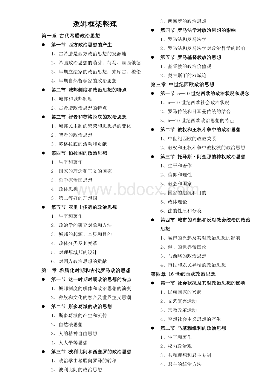 徐大同《西方政治思想史》考研重点整理(自己整理的超实用)Word格式文档下载.doc_第1页