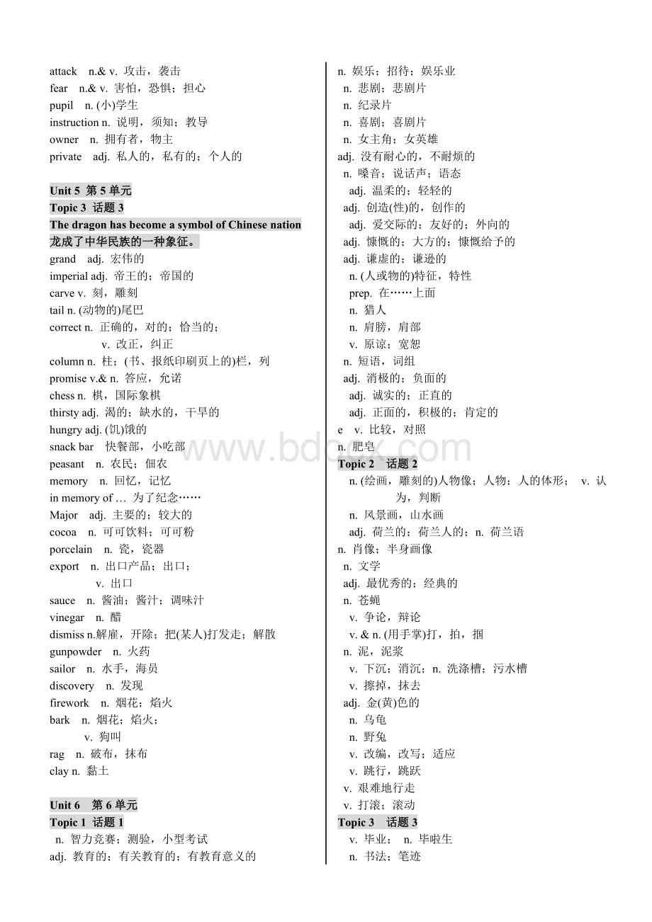 仁爱英语九年级下册单词表(中英文)Word格式文档下载.doc_第2页