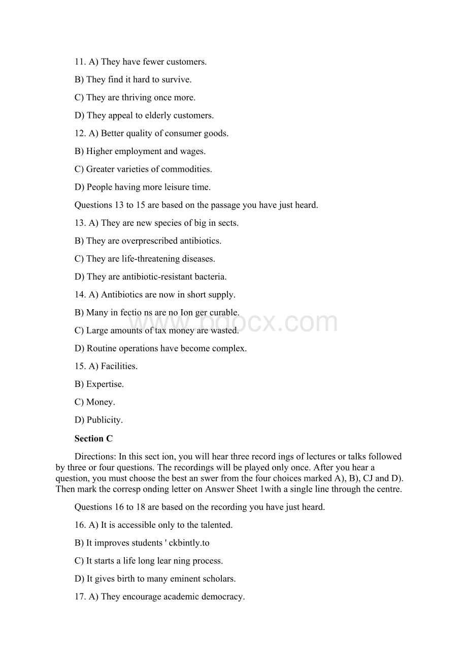 大学英语六级三套真题答案解析Word文件下载.docx_第3页