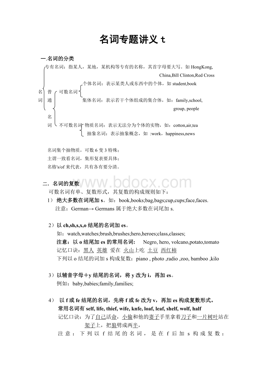 中学名词专题讲义t(教师经典整理版)Word文档下载推荐.doc_第1页