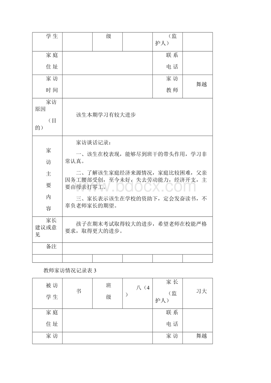 教师家访情况记录表.docx_第2页