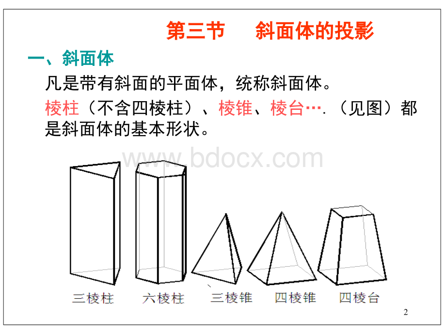 建筑制图-斜面体投影.ppt_第2页