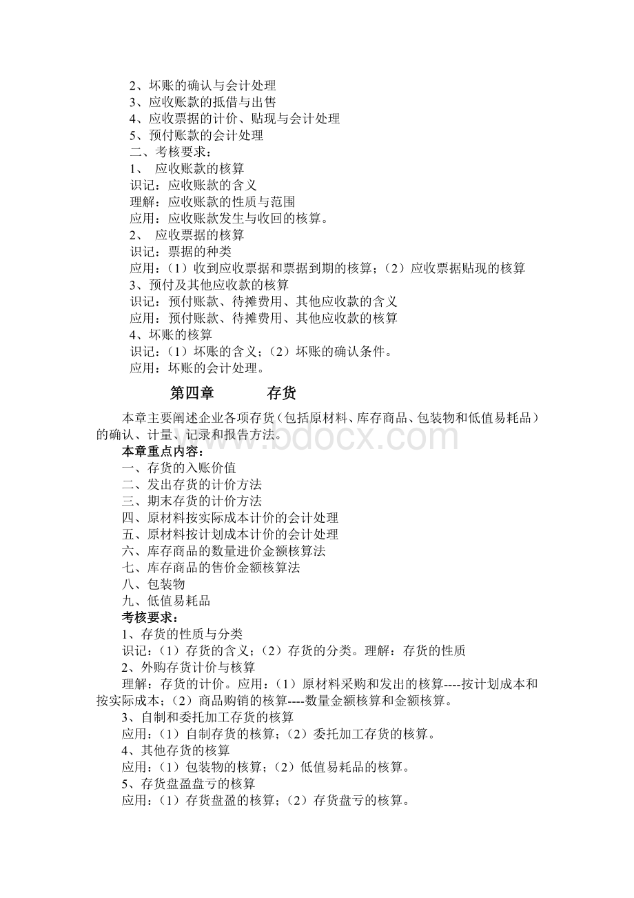 《中级财务会计》各章重点及考核要求文档格式.doc_第2页