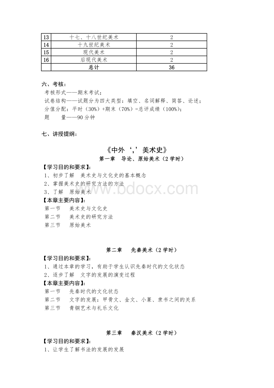 中外美术史教学大纲Word文件下载.doc_第2页