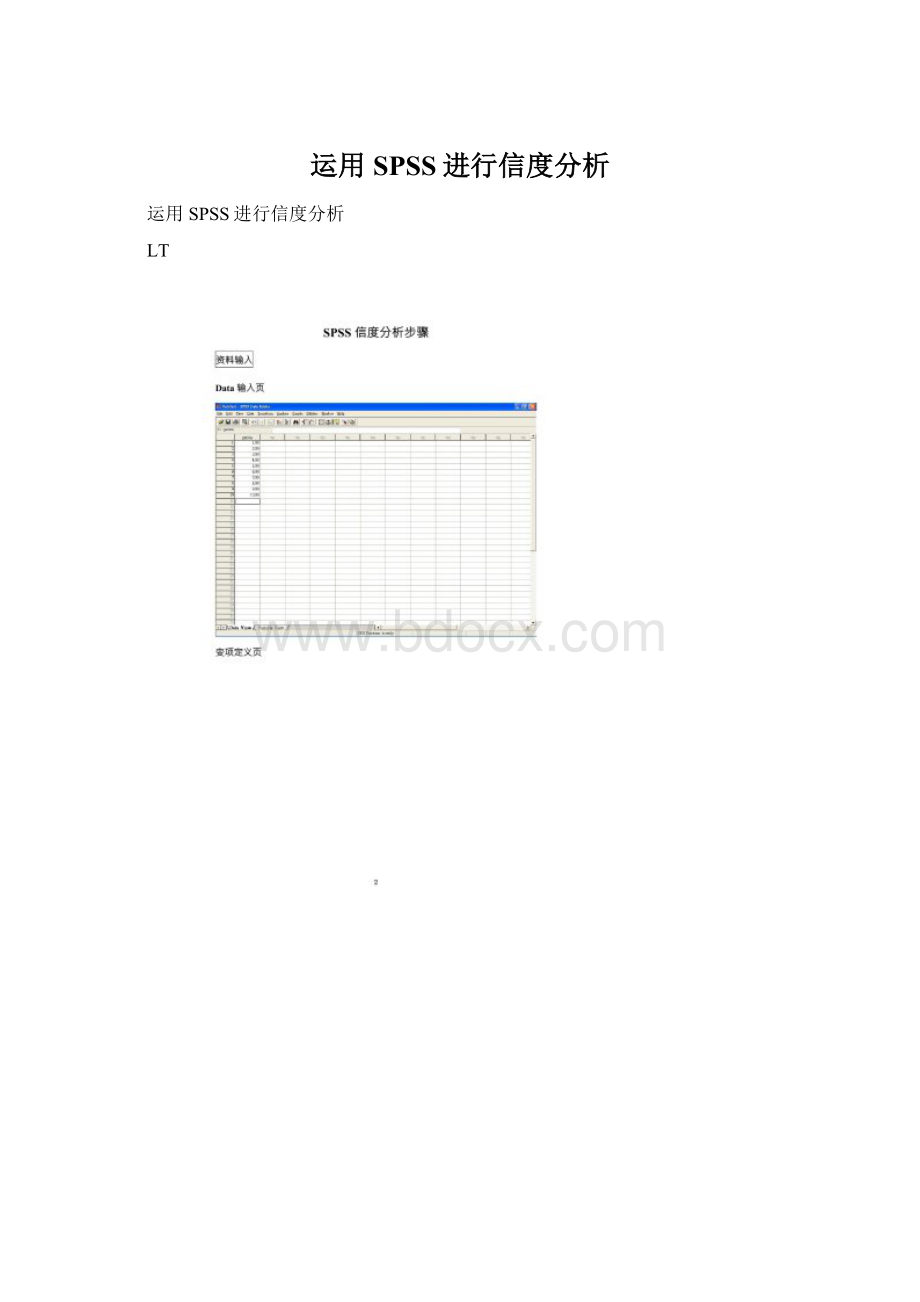 运用SPSS进行信度分析Word文件下载.docx_第1页