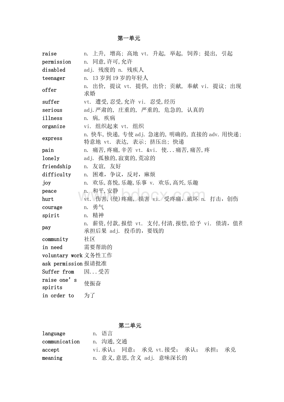 深圳八年级下册课本英语单词Word文档格式.doc