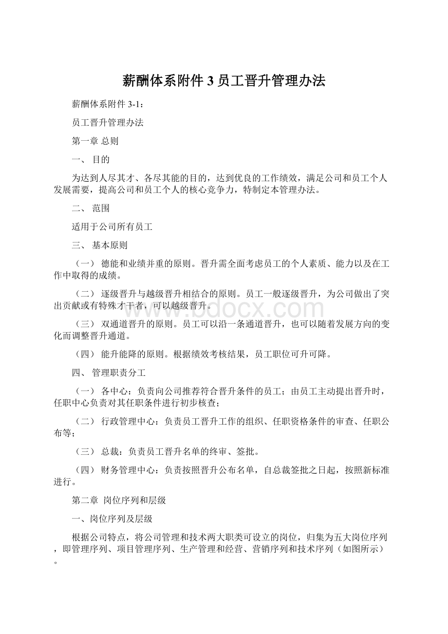 薪酬体系附件3员工晋升管理办法Word文档下载推荐.docx_第1页