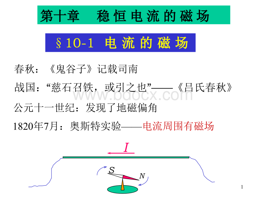 大学物理第十章(稳恒电流的词章)课件.ppt