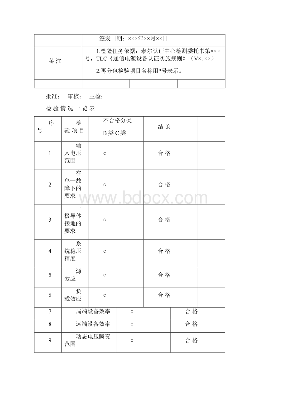 TLCJCDYJD0192 通信设备用直流远供电源系统电力缆检验报告模板监督 VA4Word文档格式.docx_第3页