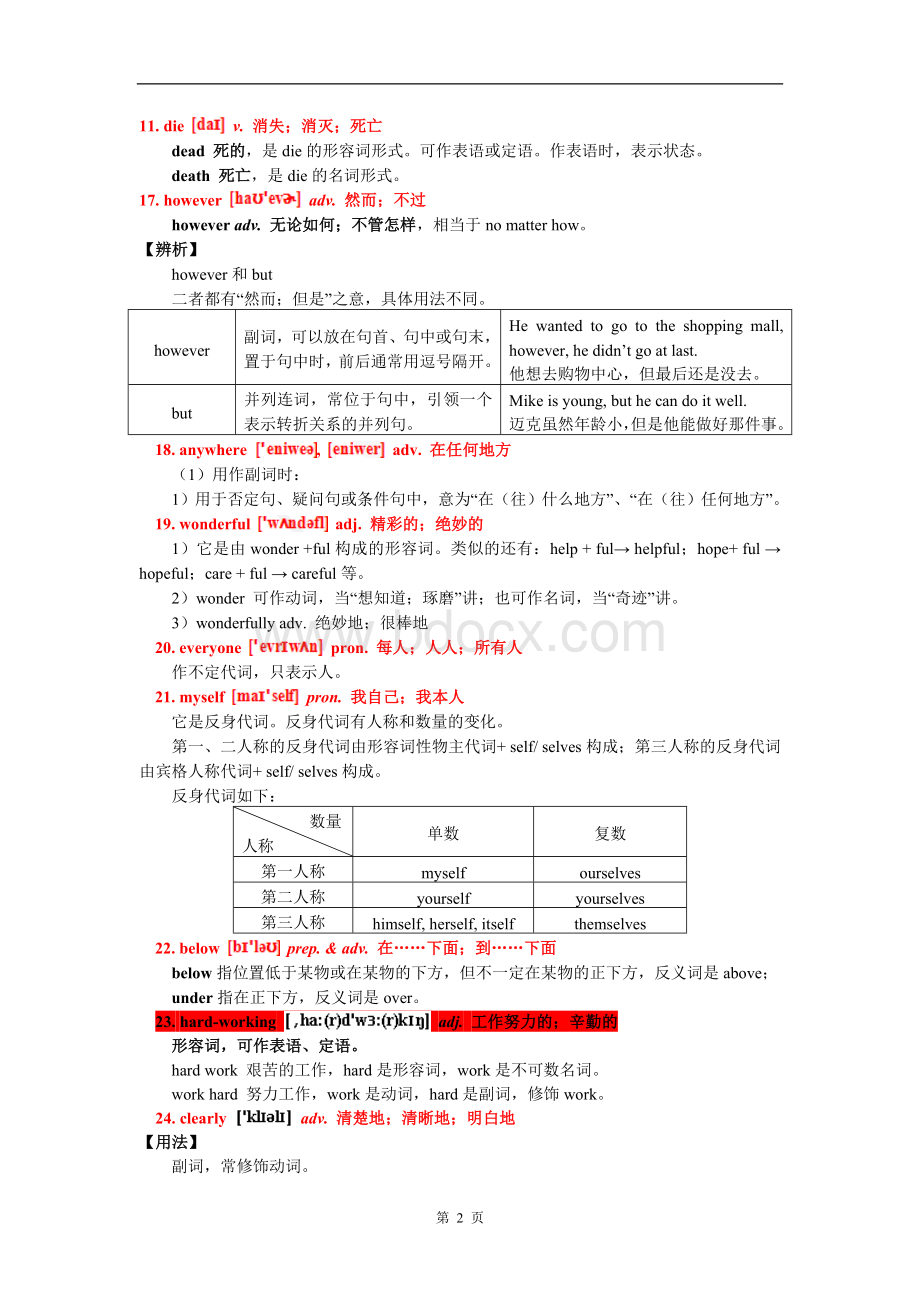 初二英语期中复习知识点归纳.doc_第2页