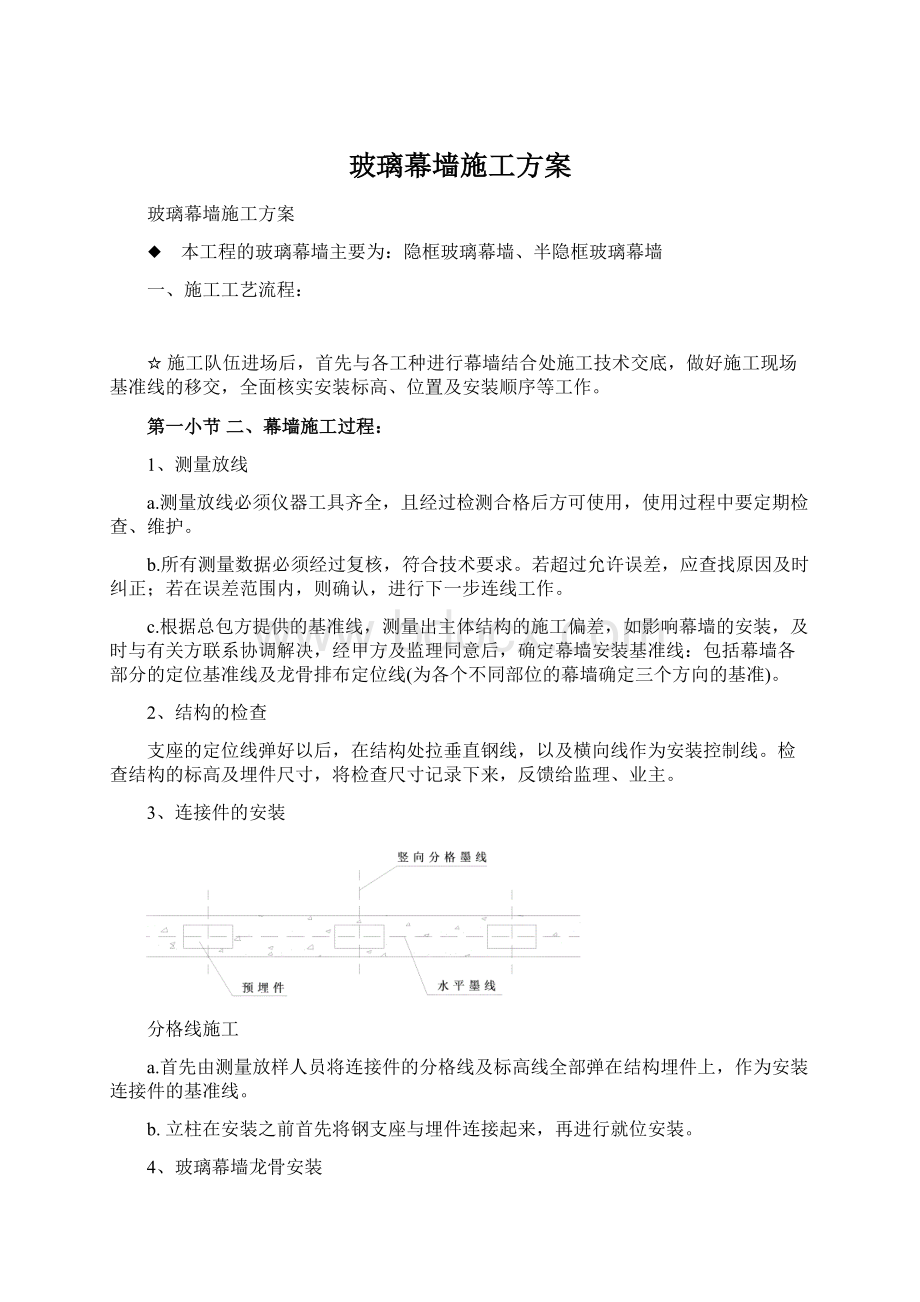 玻璃幕墙施工方案.docx