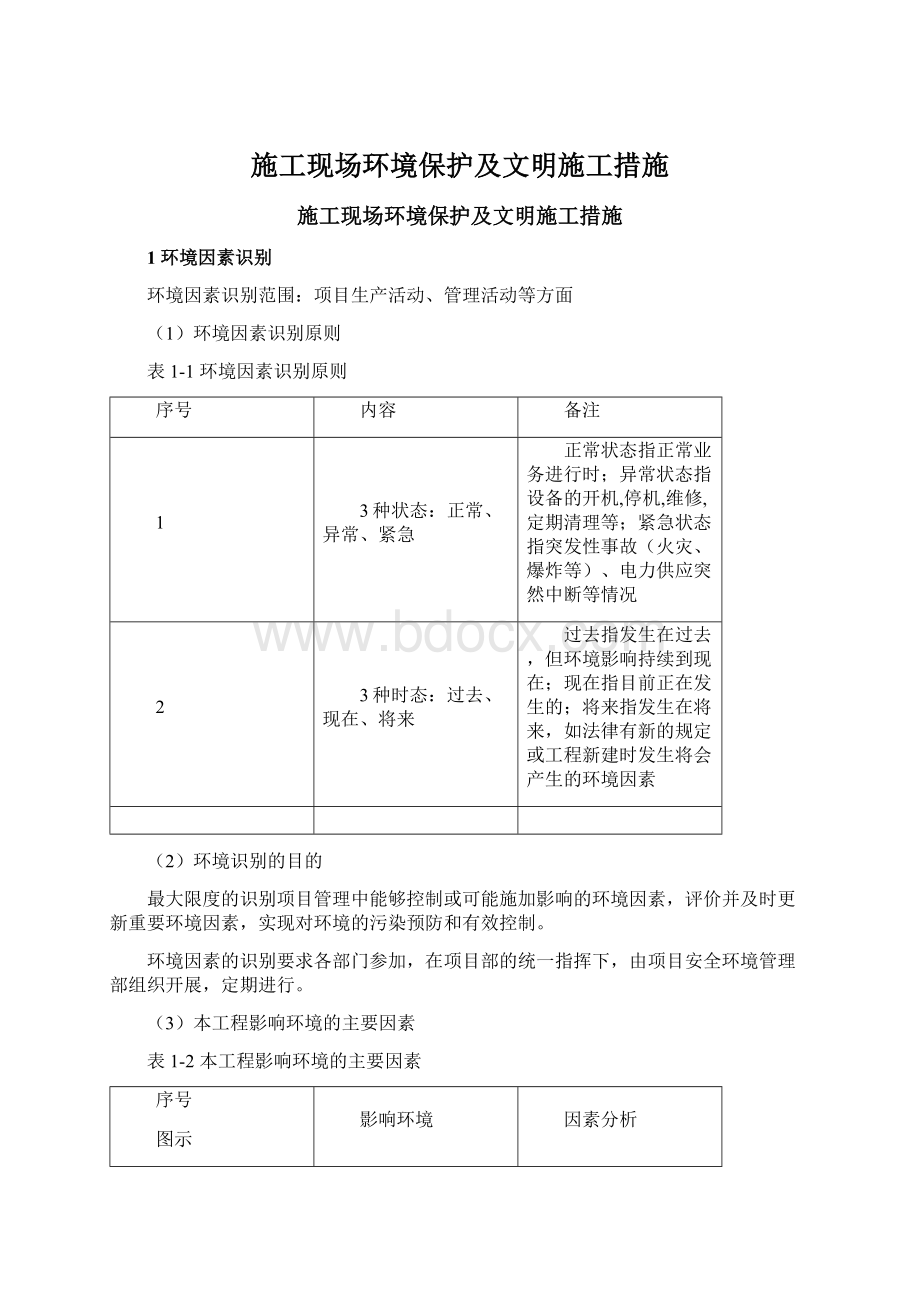 施工现场环境保护及文明施工措施Word文件下载.docx_第1页