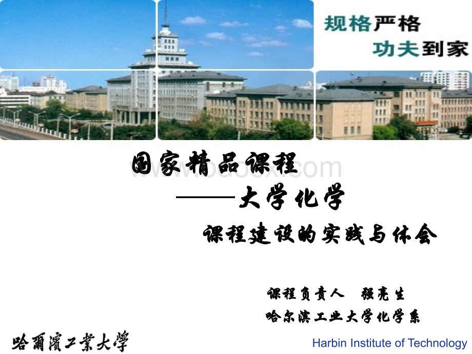 国家精品课程大学化学课程建设的实践与体会-强亮生.ppt_第2页