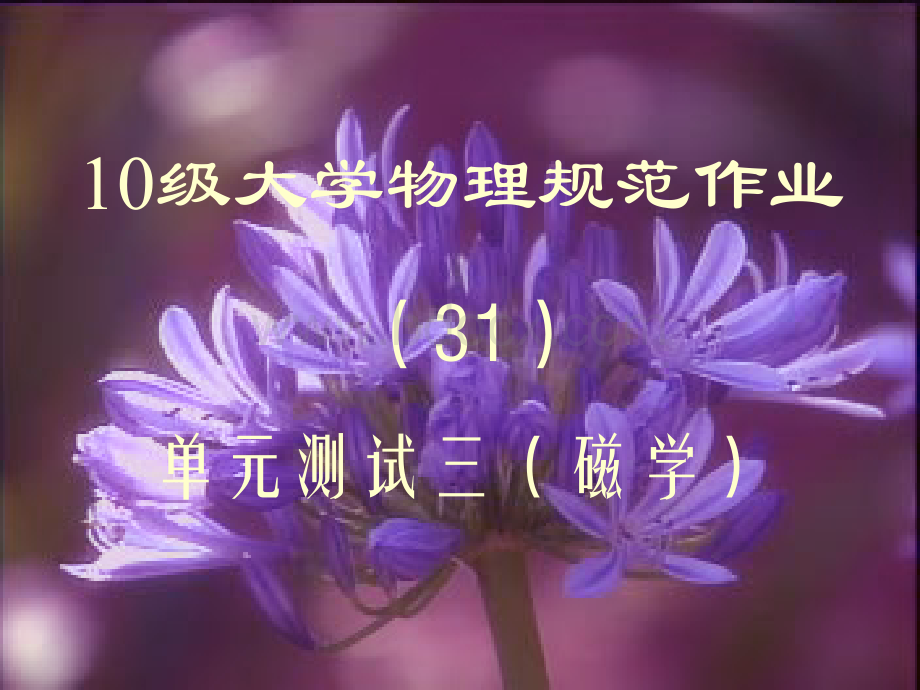 规范作业解答单元测试磁学PPT文档格式.ppt