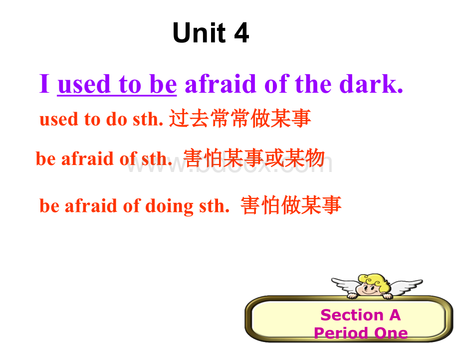 新版九年级Unit4-I-used-to-be-afraid-of-the-dark.Section-A-课件.ppt