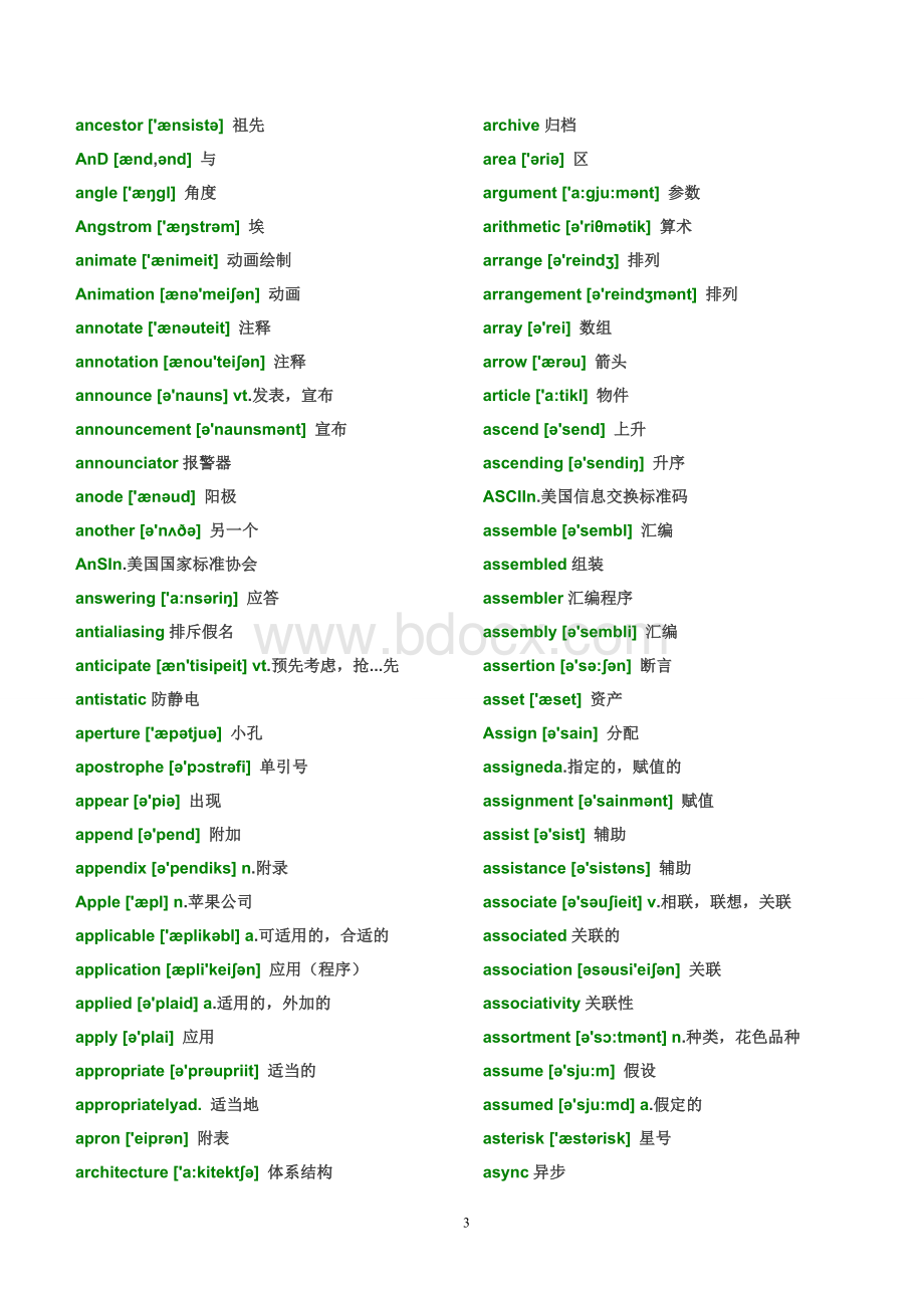 常用计算机英语词汇3000例(含音标)Word格式文档下载.doc_第3页