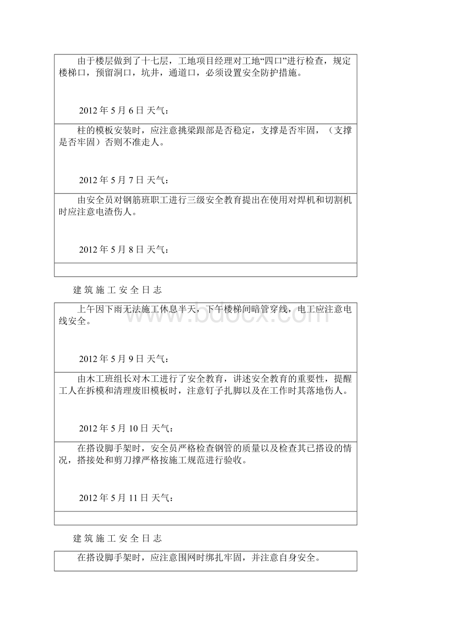 建筑施工安全日志.docx_第2页