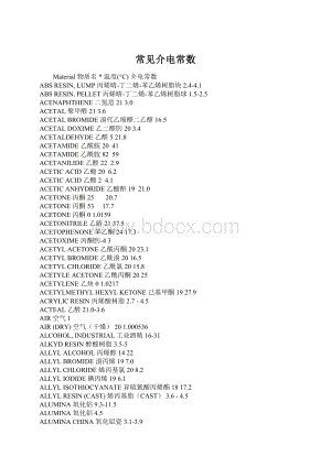 常见介电常数.docx