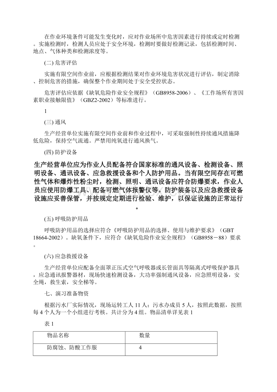 有限空间演习演练方案培训讲学Word文件下载.docx_第2页