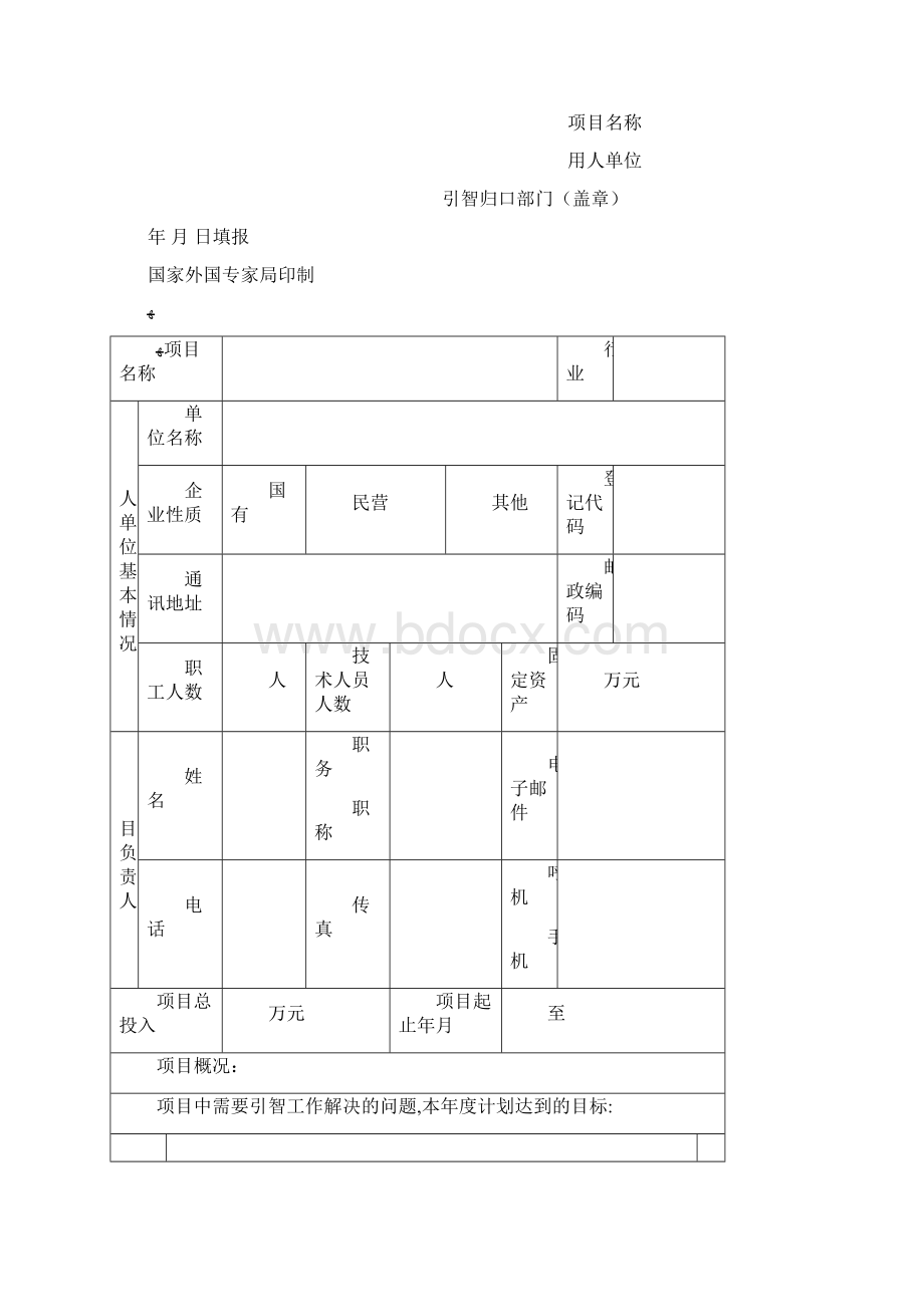 引进外国专家项目表格汇总.docx_第3页