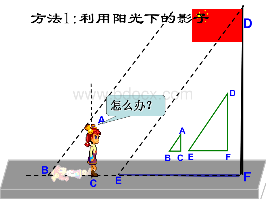 9年级北师大版用相似三角形测量高度.ppt_第2页