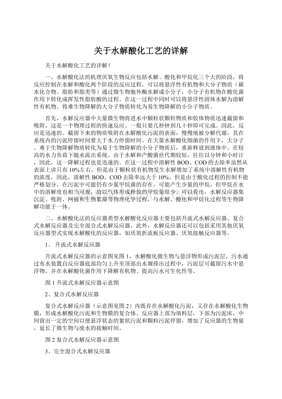 关于水解酸化工艺的详解.docx