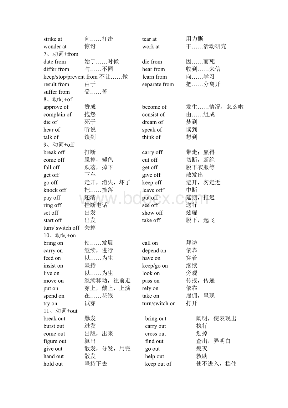 天津市“高职升本”英语动词短语.doc_第2页