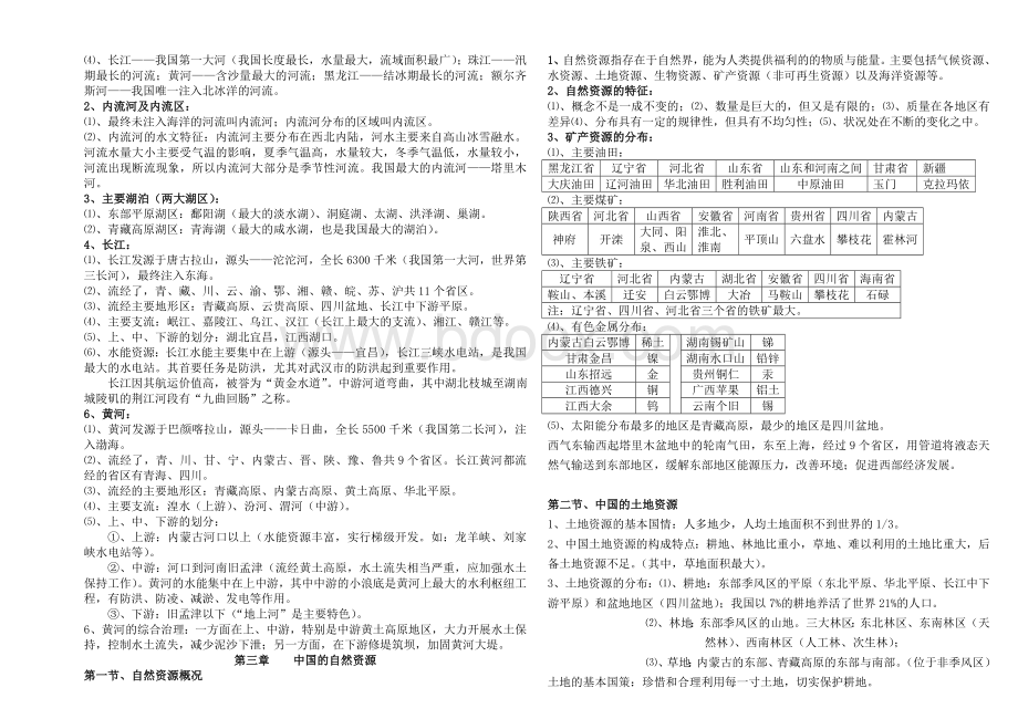 八年级地理复习提纲文档格式.doc_第3页