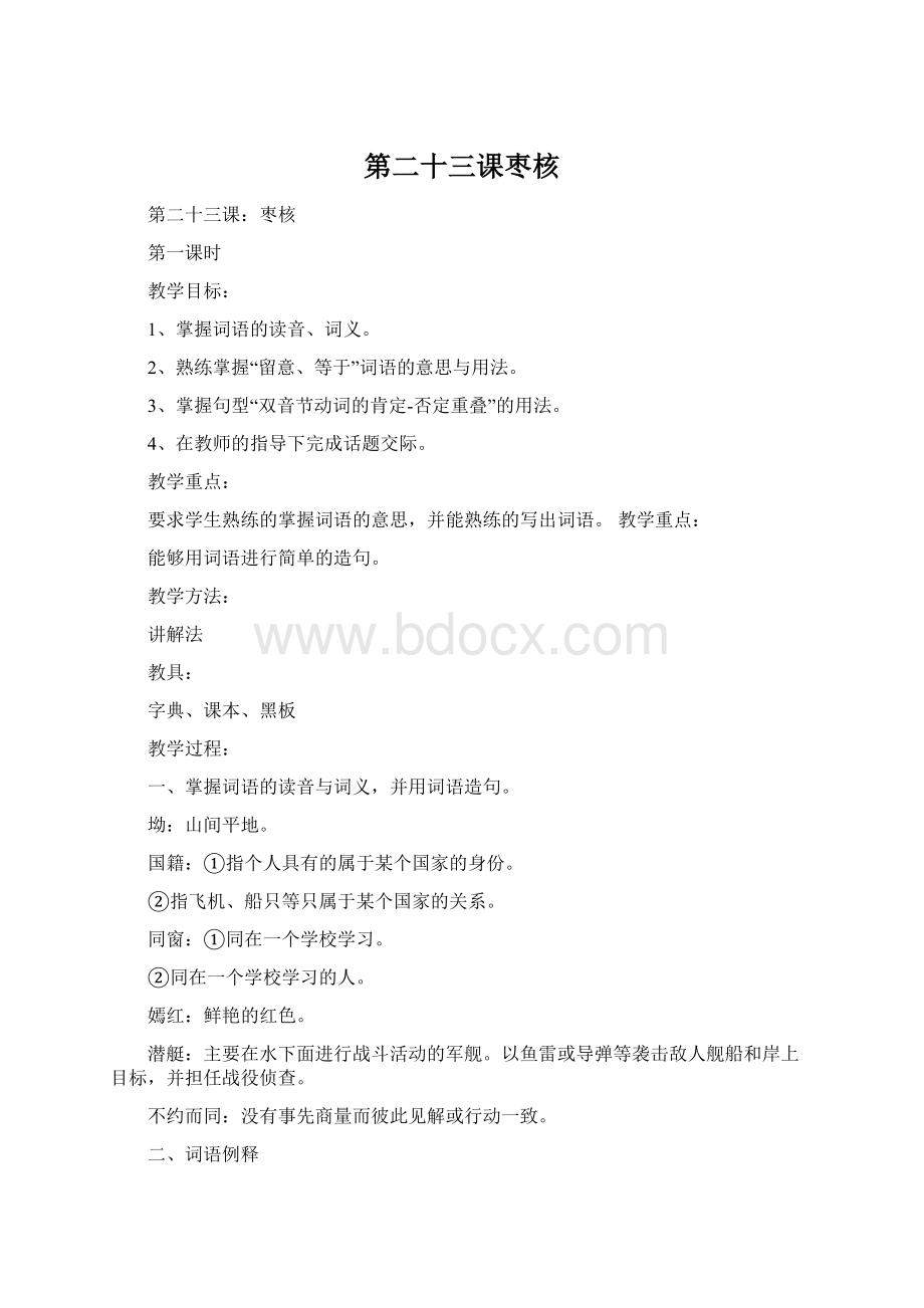 第二十三课枣核.docx_第1页