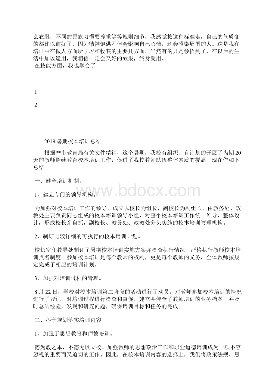 最新远程培训的学习总结范文工作总结文档十篇.docx_第2页