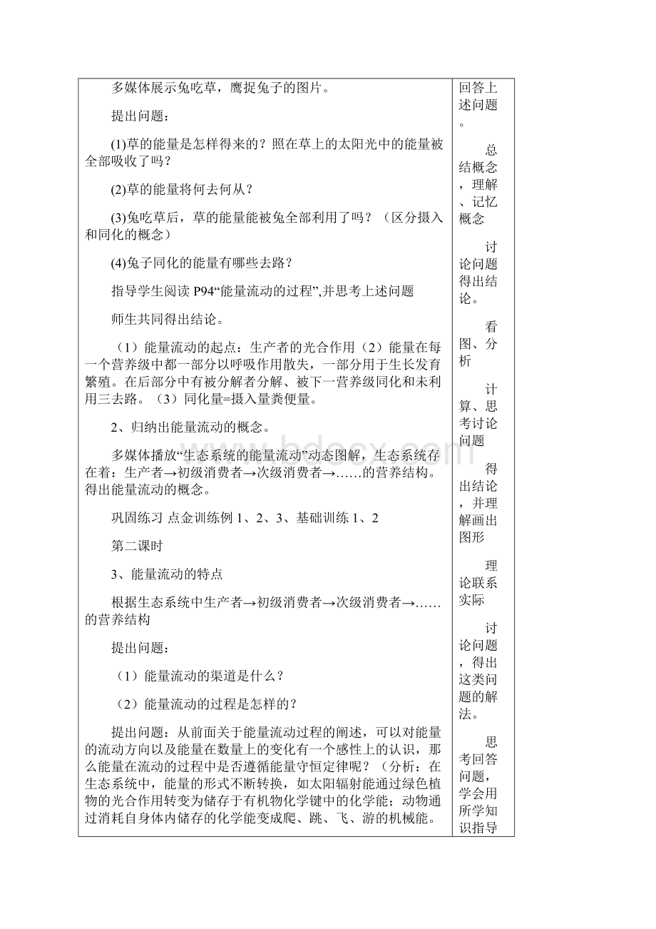 高中生物第五章第二节生态系统的能量流动教学设计二新人教版必修3Word文档下载推荐.docx_第2页