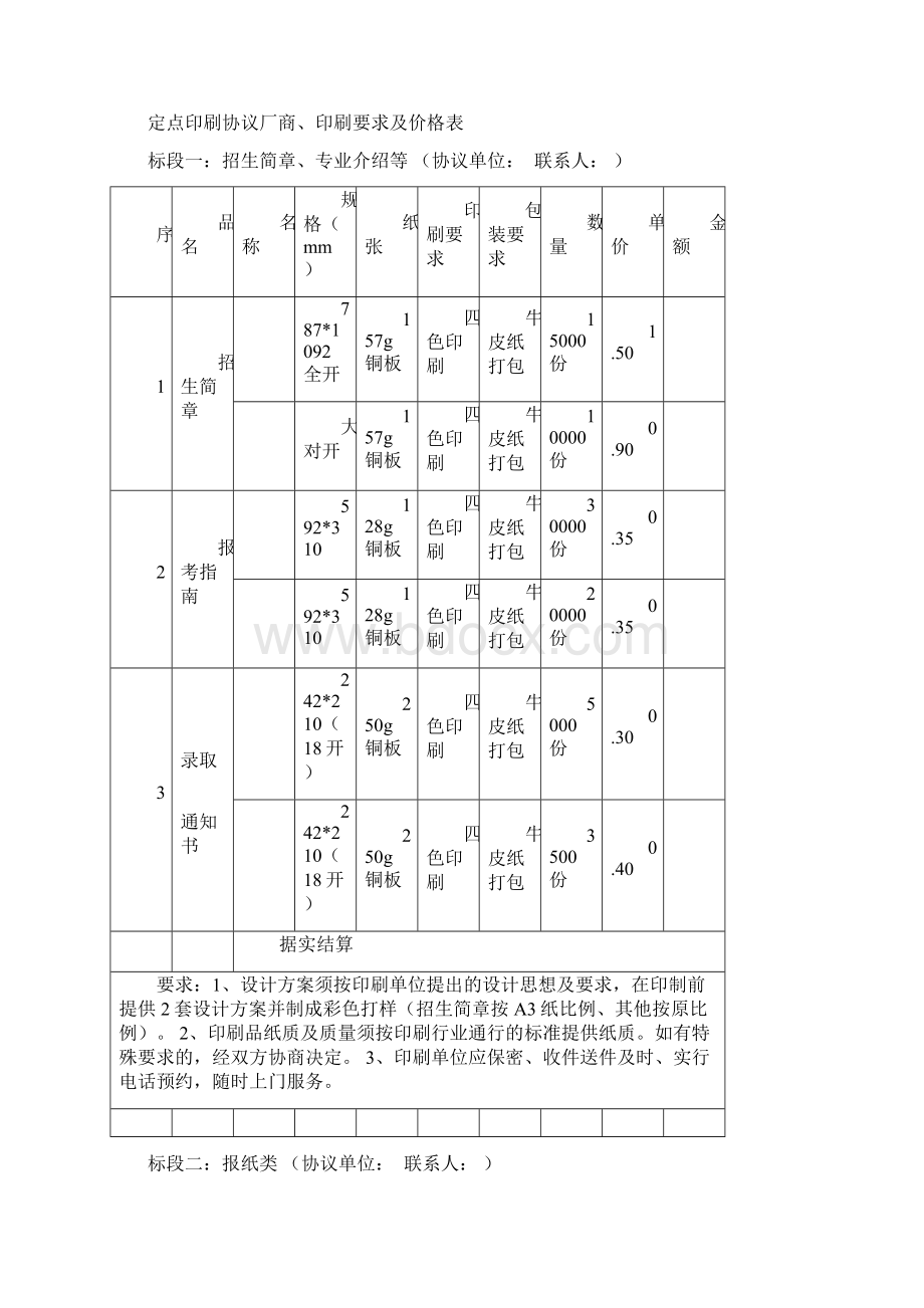 定点印刷合同协议书范本.docx_第2页