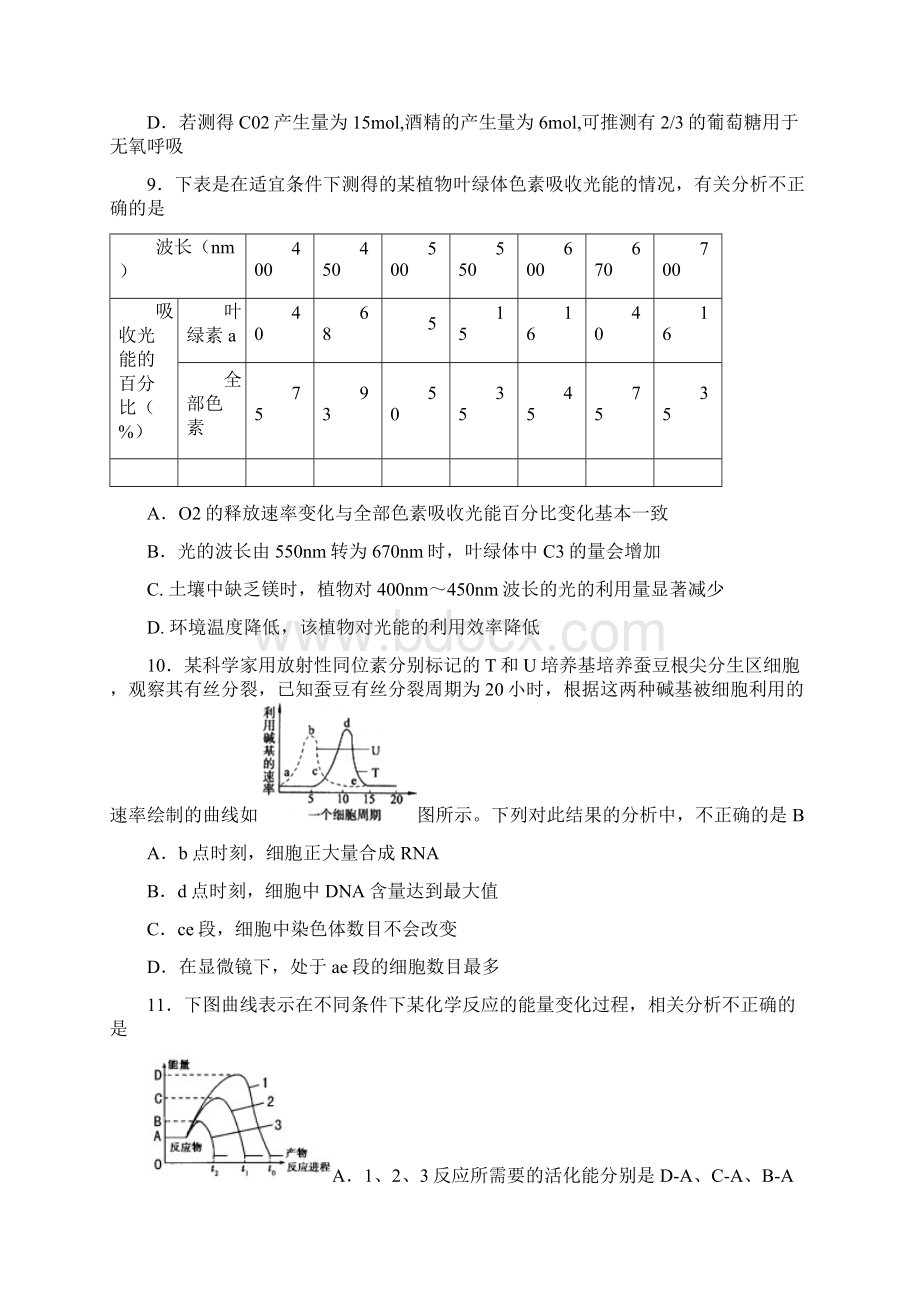 教育最新湖南省浏阳一中株洲二中等湘东六校届高三联考 生物.docx_第3页