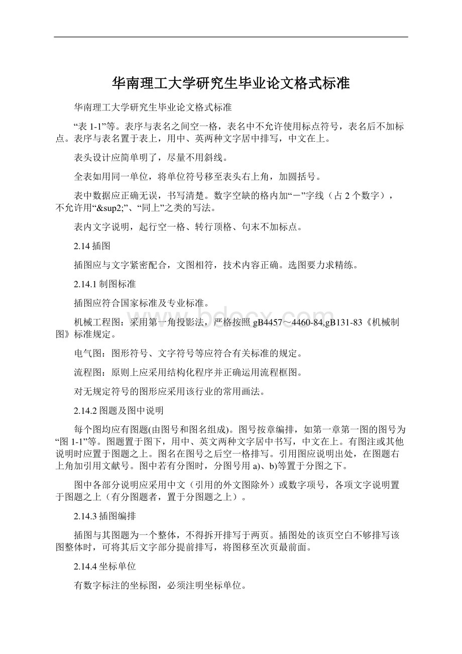 华南理工大学研究生毕业论文格式标准文档格式.docx_第1页