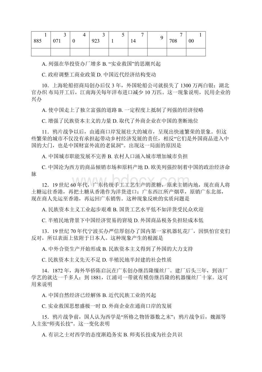 学年吉林省长春市重点中学高二第四次阶段性检测历史试题Word版Word格式.docx_第3页