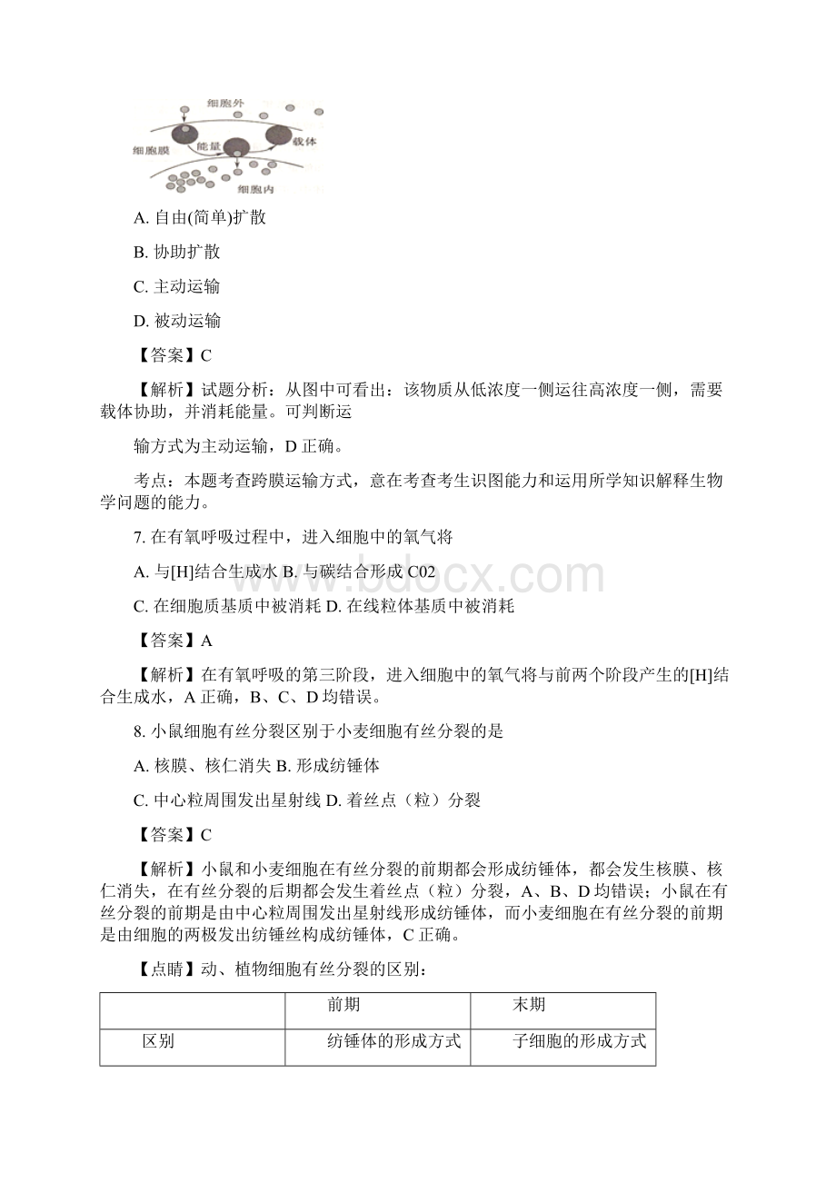 辽宁省大连市学年普通高中学生学业水平模拟考试一生物精校解析Word版Word下载.docx_第3页